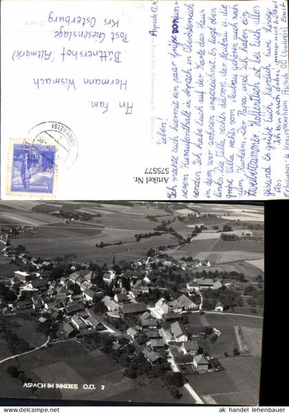 575577,tolle Fliegeraufnahme Luftbild Aspach im Innkreis Ried im Innkreis