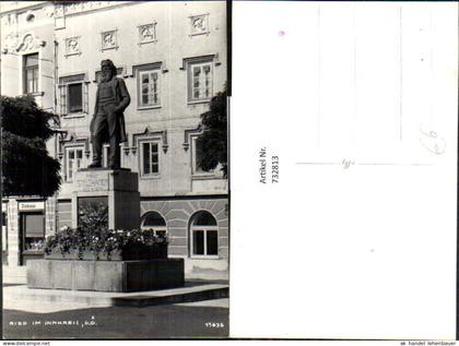 732813 Foto AK Ried im Innkreis Franz Stelzhamer Statue