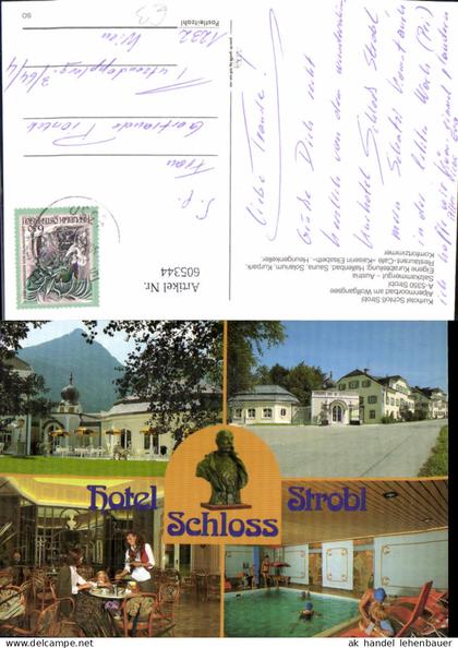 605344,Mehrbild Ak Strobl a. Wolfgangsee Kurhotel Schloss Strobl