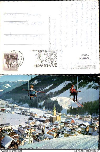 719968 Saalbach Saalbach-Hinterglemm Bernkogel-Sessellift Wintersport