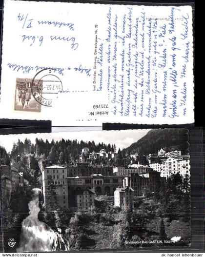 721769 Foto AK Bad Gastein Gemeinde Bad Gastein Bez. Sankt Johann im Pongau 1959
