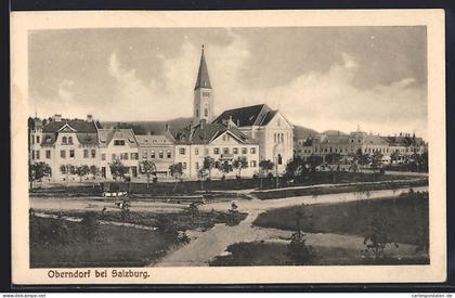 AK Neu-Oberndorf bei Salzburg, Ortspartie mit Kirche