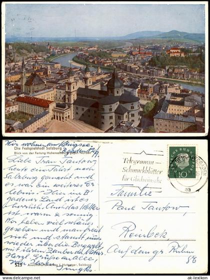 Ansichtskarte Salzburg Fernblick über die Stadt 1960