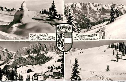 Muehlbach Hochkoenig Hochkeil Skiparadies am Hochkoenig Mitterbergalm Winterpano