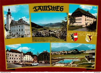 Tamsweg Lungau AT Kirche Panorama Teilansichten Schwimmbad