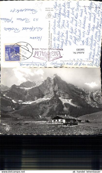 566583,Foto Ak Rasthütte Eng Alm Vomp Karwendel
