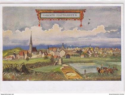 39015957 - Kuenstlerkarte Heimatwerk Oberdonau E.V., Kartenfolge III.: Staedte und Maerkte Nr. 7 Mattighofen, nach eine