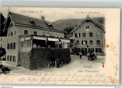 5110 Oberndorf bei Salzburg 1907 Foto AK Postamt Gasthaus zur Post - 13663701