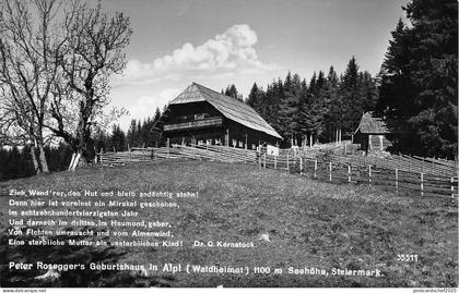 B48070 Peter Roseggers Geburtshaus in Alpl Styrie    austria