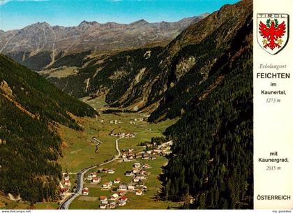Feichten Kaunertal Tirol AT Panorama Erholungsort mit Kaunergrad