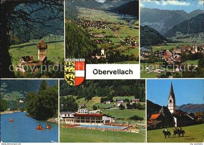 Obervellach Kaernten Teilansicht Kirche Schwimmbad