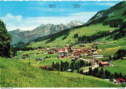 Riezlern Kleinwalsertal Vorarlberg AT Kleinwalsertal Rubihorn Nebelhorn Bergdorf