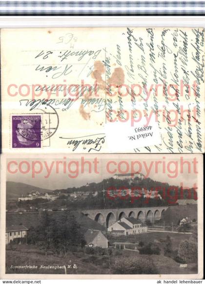 468993,Neulengbach Totale m. Burg Brücke
