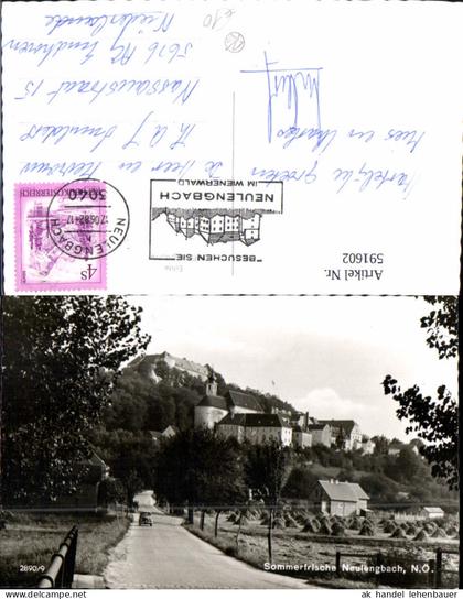 591602,Foto Ak Neulengbach Auto Straße Burg