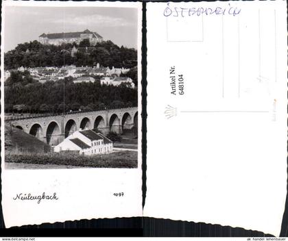 648104,Foto Ak Neulengbach Ansicht m. Viadukt u. Burg