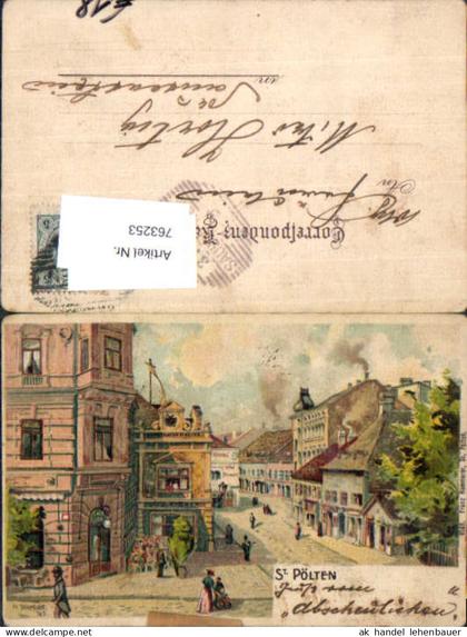 763253 Künstler Lithographie H. Schmidt St. Pölten Bez. St. Pölten (Stadt)
