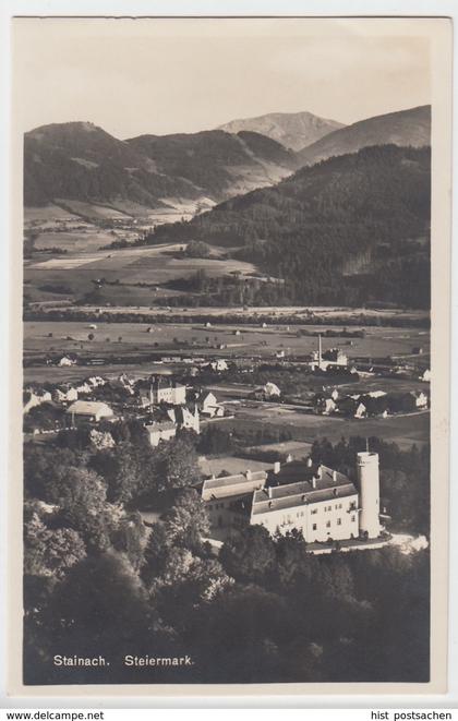 (103832) AK Stainach, Steiermark, Ortsansicht mit Schloss