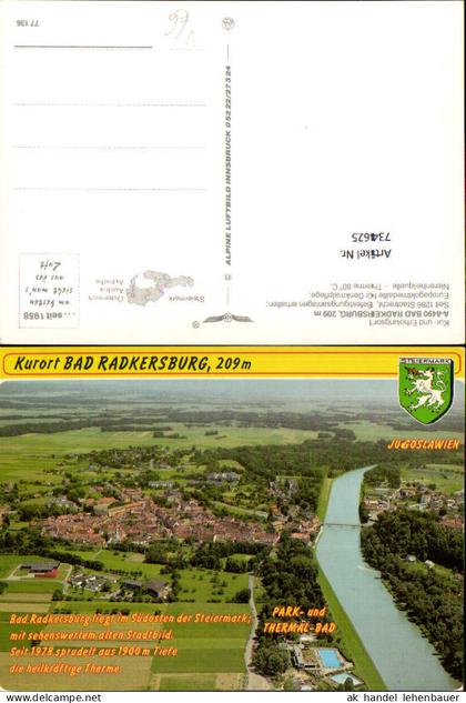 734625 Fliegeraufnahme Bad Radkersburg pub Alpine Luftbild 77136