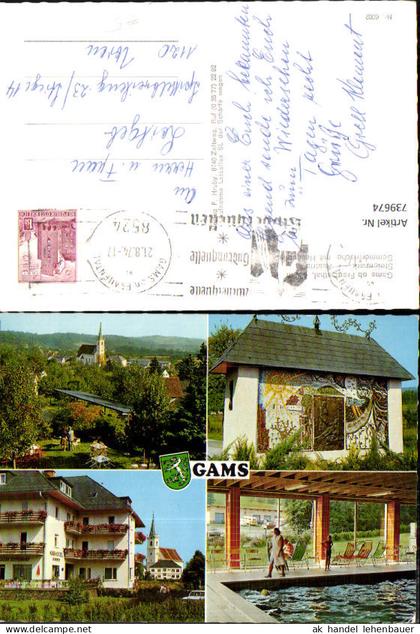 739674 Mehrbild AK Gams ob Frauenthal Bad Gams Kurhotel Hallenbad