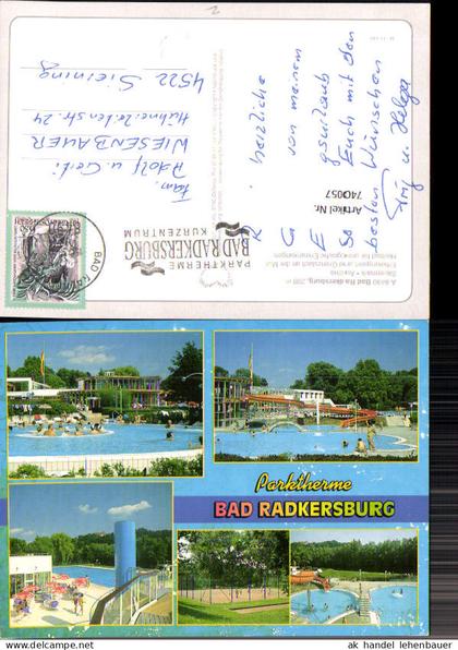 740057 Mehrbild AK Bad Radkersburg Parktherme Schwimmbad Tennis