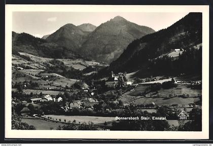 AK Donnersbach /Steir. Ennstal, Die Ortschaft im Tal