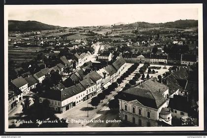 AK Feldbach, Ortsansicht von der Stadtpfarrkirche aus