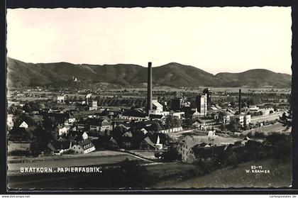 AK Gratkorn, Papierfabrik aus der Vogelschau