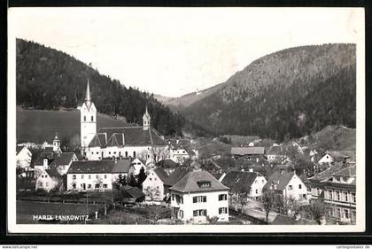 AK Maria Lankowitz, Totalansicht aus der Vogelschau