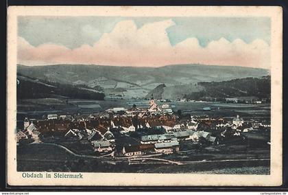 AK Obdach in Steiermark, Ortsansicht aus der Vogelschau