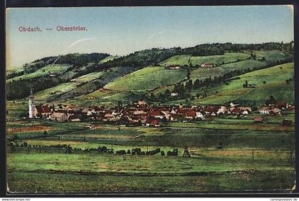 AK Obdach /Obersteier., Panorama mit Kirche