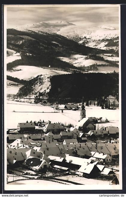 AK Obdach, Ortsansicht im Winter