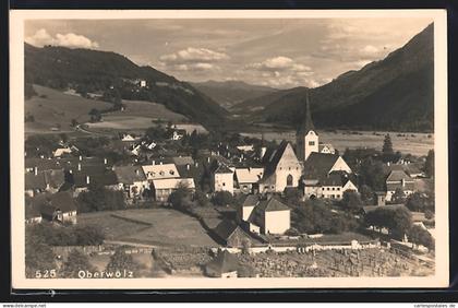 AK Oberwölz, Teilansicht mit Kirche