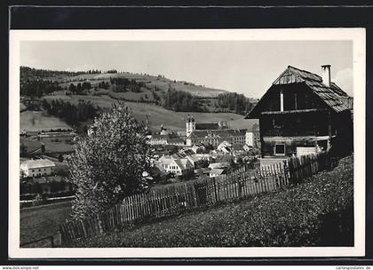 AK St. Lambrecht, Ortsansicht mit Kirche