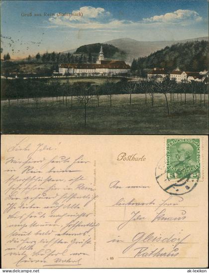 Ansichtskarte Gratwein-Straßengel Stift Rein Steiermark 1912