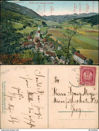 Ansichtskarte Lassing Selzthal Steiermark Stadtpartie 1909