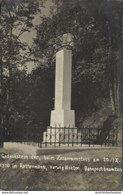 CPA Rottenmann Steiermark, Gedenkstein der in Rottenmann verunglückten Bahnpostbeamten