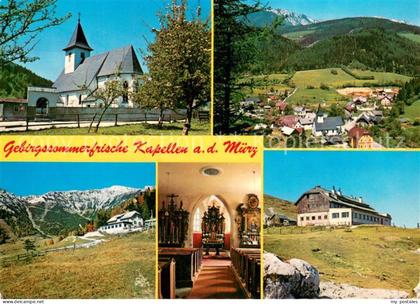 Kapellen Steiermark Kirche Kapellen - Ortsuebersicht - Waxriegelhaus Rax - Karl-