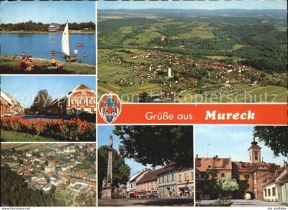 Mureck Erholungscenter Roeck See Hauptplatz Landesberufsschule Mariensaeule Lorb