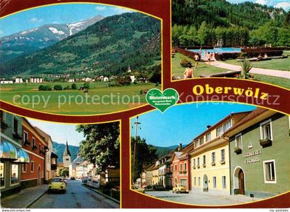 Oberwoelz Stadt Panorama Schwimmbad Dorfpartien