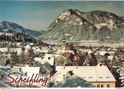 Scheifling Steiermark AT Kirche Schnee Winter Berge Alpen Dorfansicht Tal Zbítzk