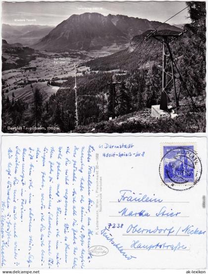 Tauplitz Berglift Tauplitzalm und Stadt Ansichtskarte Steiermark  1961