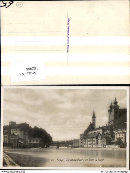 182888,Steyr Foto Ak Zusammenfluss v. Steyr u. Enns
