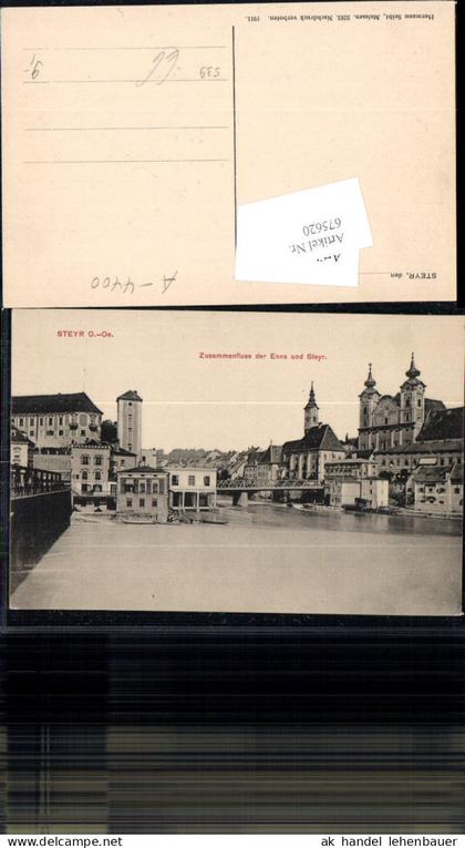 675620,Steyr Stadt Zusammenfluss Enns Steyr