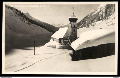 ALTE POSTKARTE STUBEN AM ARLBERG KIRCHE Klösterle Kloesterle Austria Autriche Winter hiver snow neige cpa postcard AK