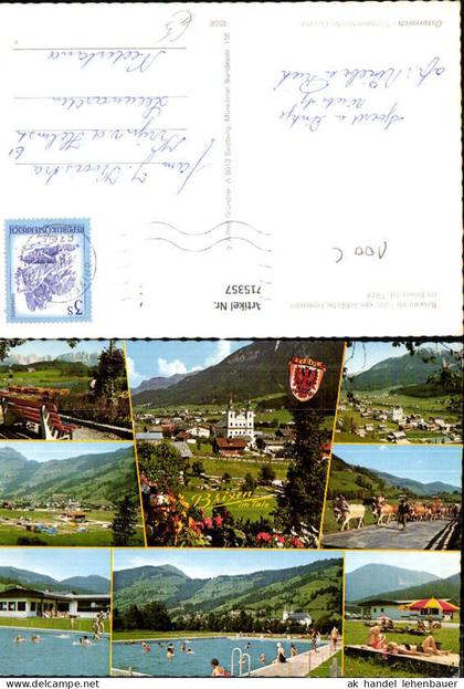 715357 Mehrbild AK Brixen im Thale Kirche Campingplatz Schwimmbad