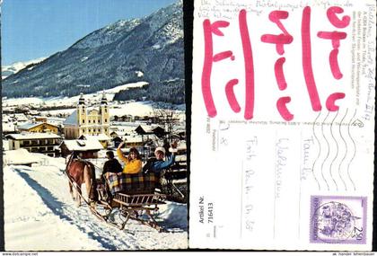 716413 Brixen im Thale Pferdeschlitten Ansicht im Winter