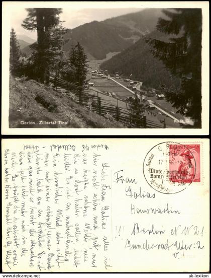 Ansichtskarte Gerlos Umland-Ansicht Gerlos Zillertal Tirol 1956