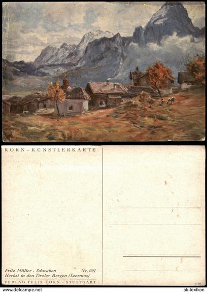 Ansichtskarte Lermoos Herbst in den Tiroler Bergen bei Lermoos 1920