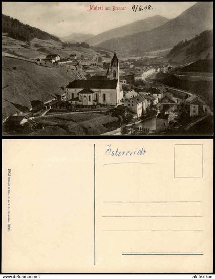 Ansichtskarte Matrei am Brenner Stadtpartie 1908