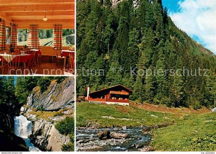 Praegraten Grossvenediger Jausenstation Pebellalm Bergbach Wasserfall